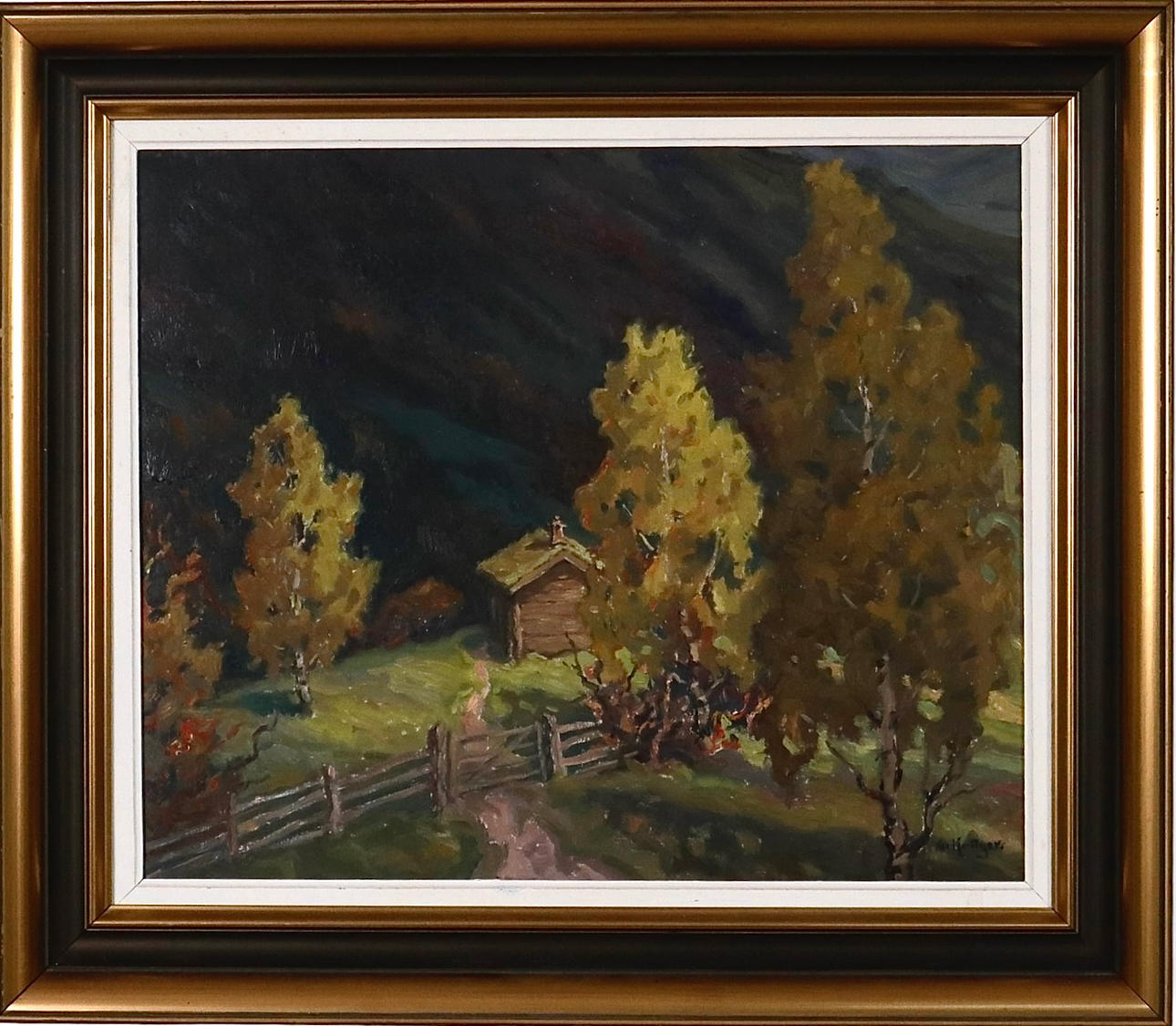 EINAR KRÜGER. Olja på pannå.