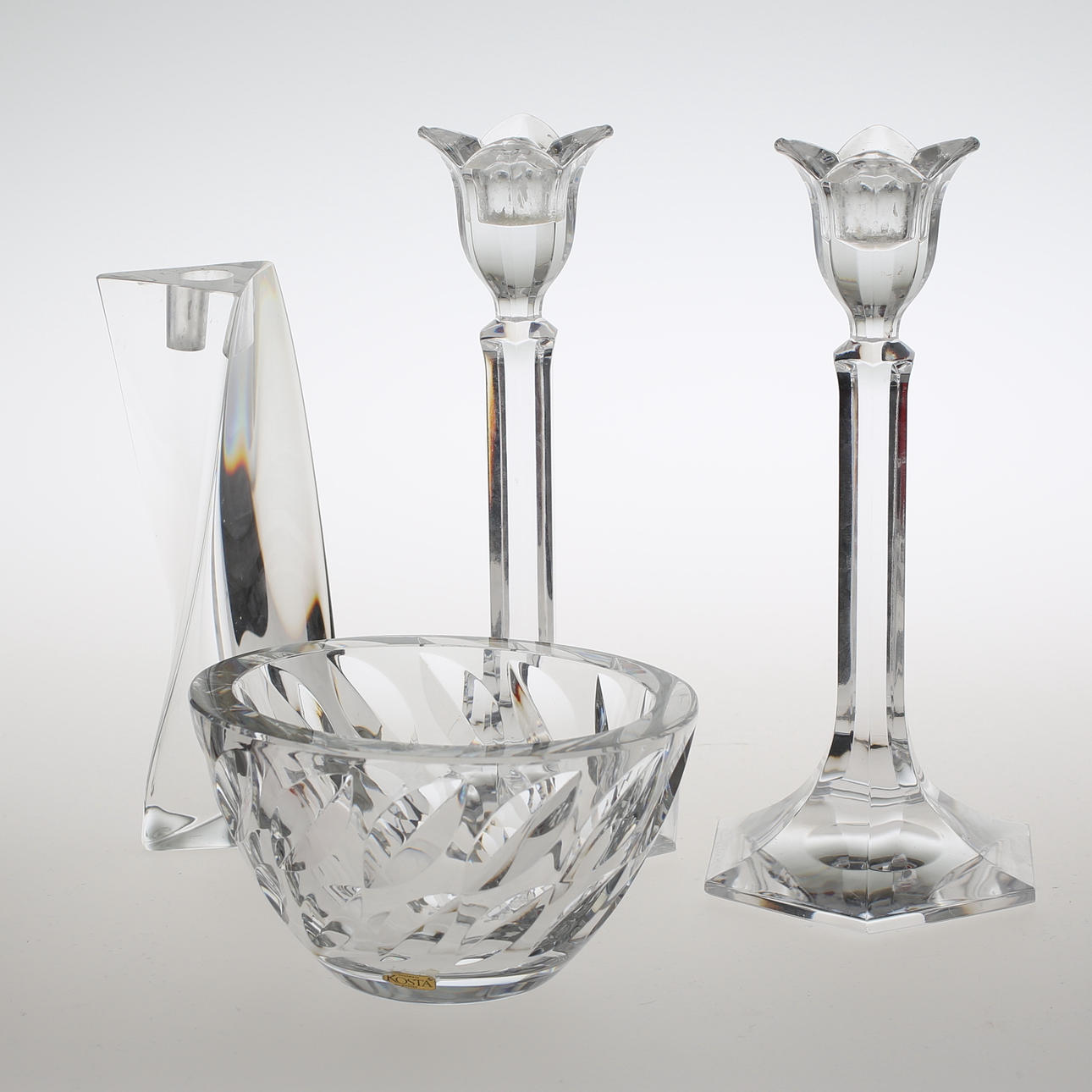 LJUSSTAKAR, 3 st samt SKÅL, Sigurd Persson, Olle Alberius och Göran Wärff, signerade.