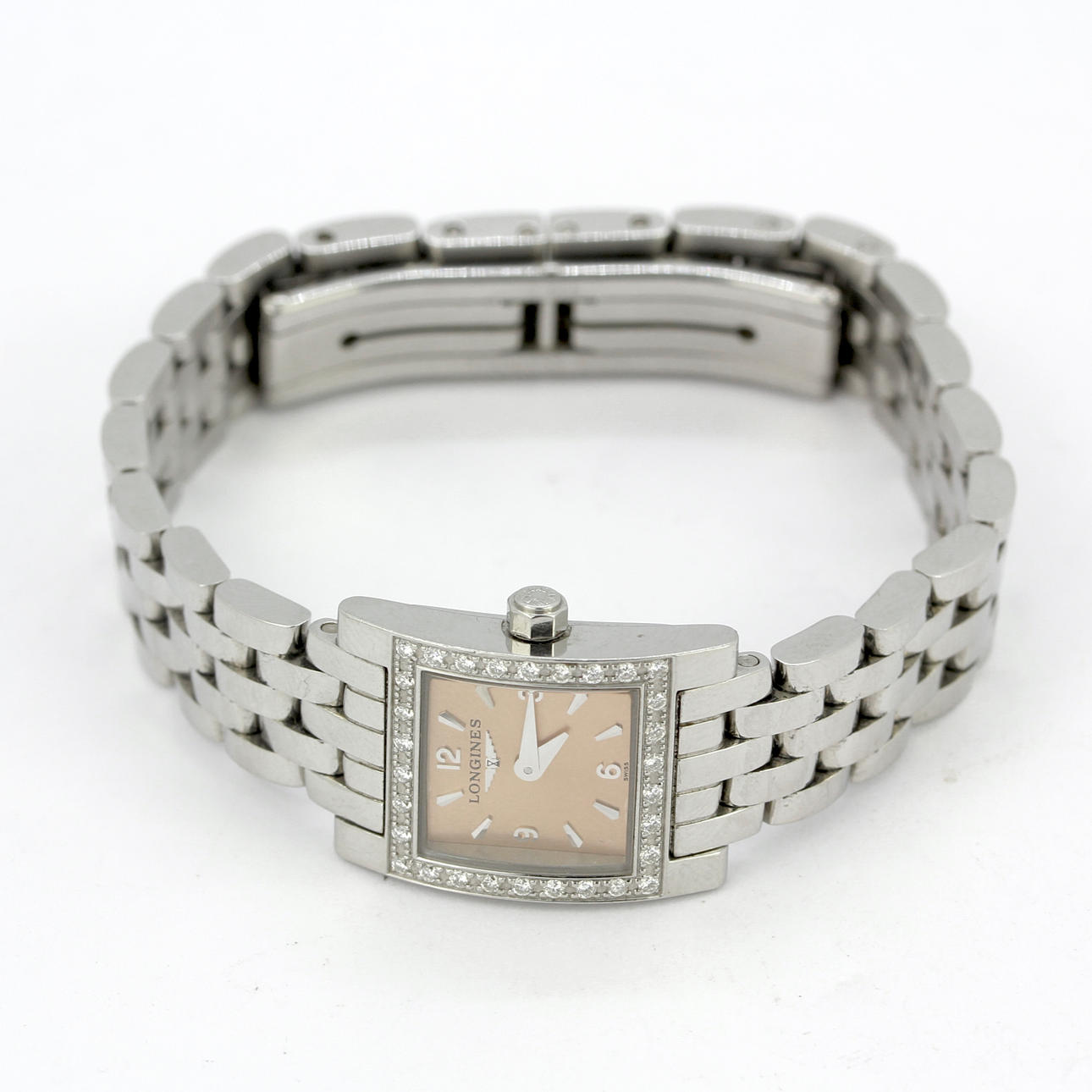 LONGINES DIAMOND WRISTWATCH.