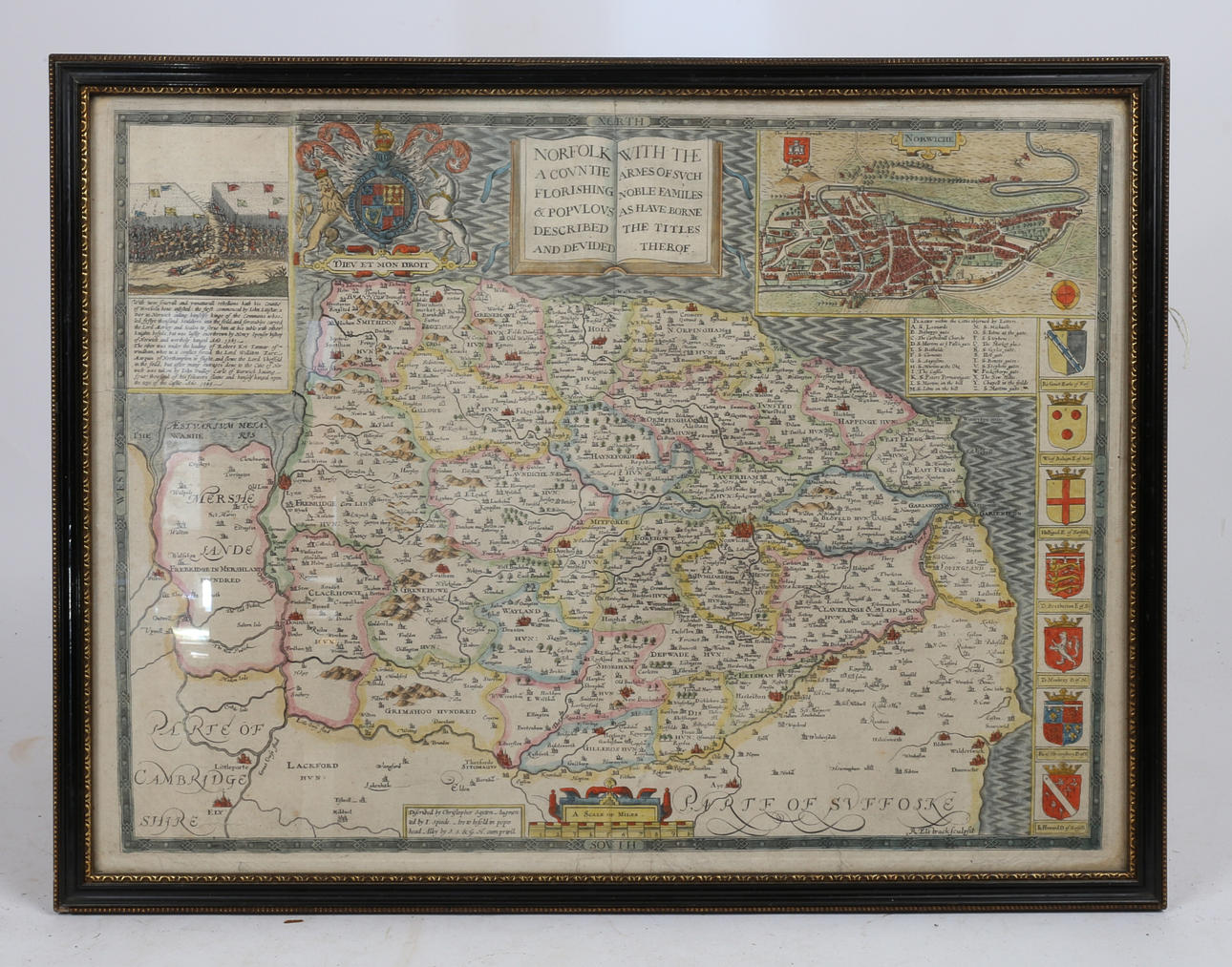 JOHN SPEED (1552-1629) "NORFOLK".
