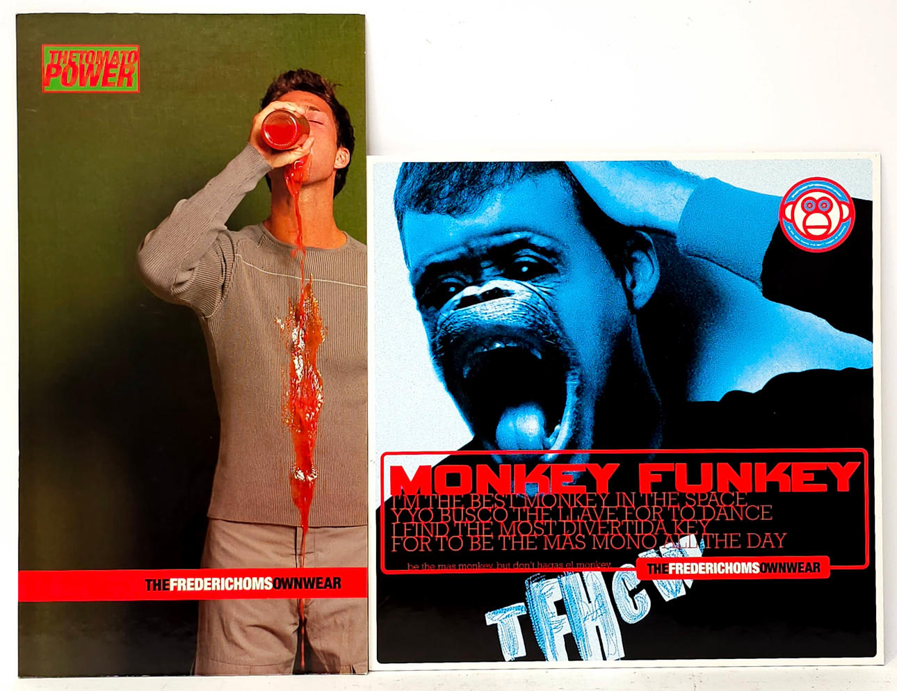 TWO POSTERS. THE FREDERIC HOMS OWN WEAR. 90S.