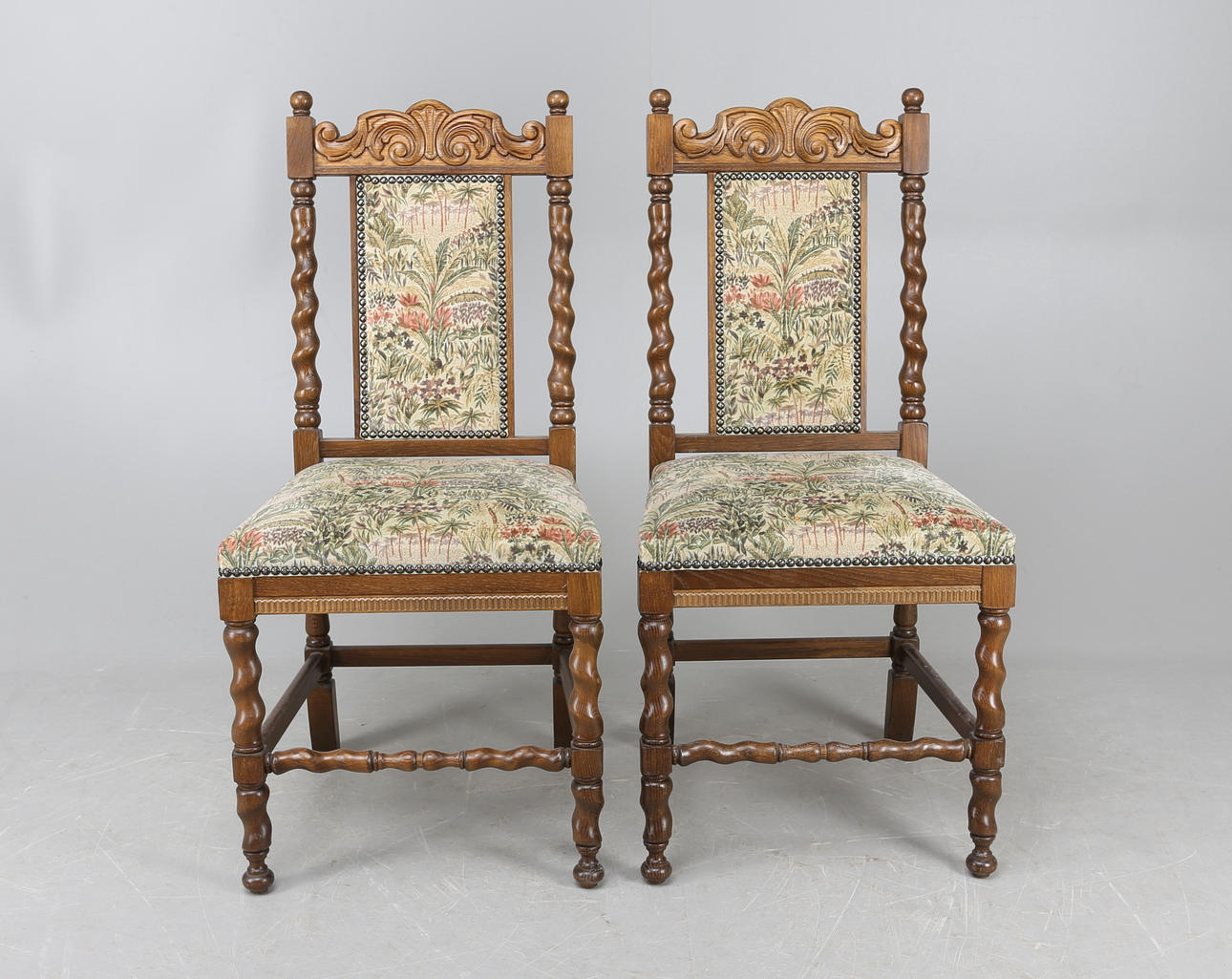 STOLAR, 2 st, barockstil, Alsterbro Möbler, 1900-talets senare hälft.