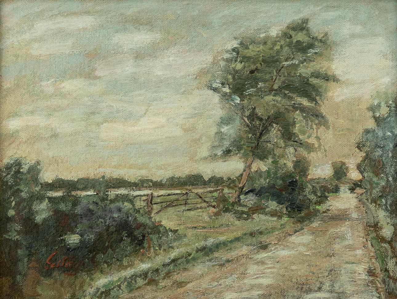 OTTO SEITZ (1846-1912). scenery.