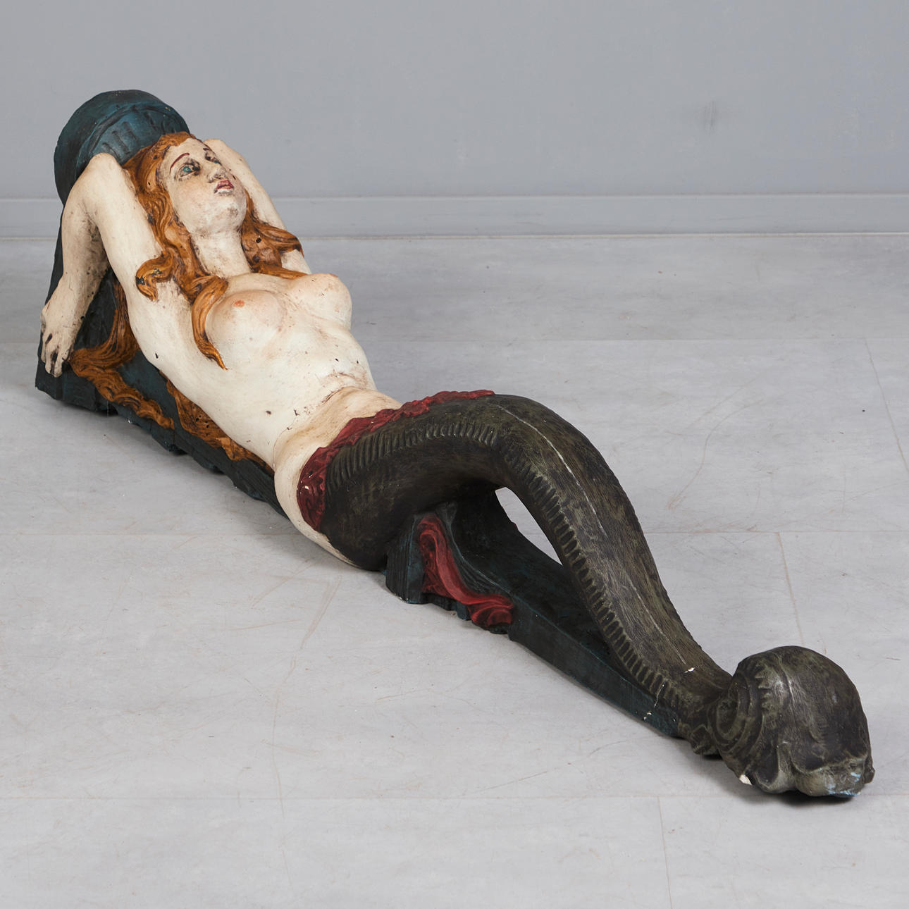 Gallionsfigur / Meerjungfrau, Gips.