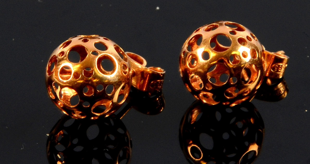 ÖRHÄNGEN, 1-par, 14K, guld, Liisa Vitali för Nestor Westerback, Finland.