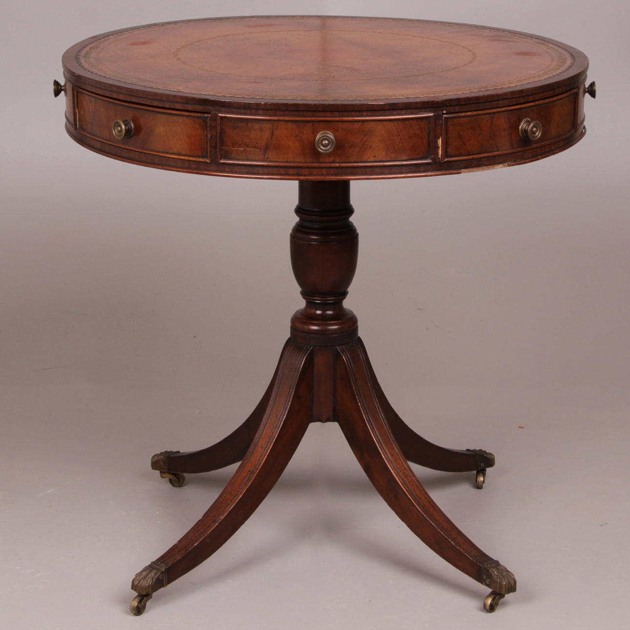 DRUMTABLE, English style, mid 20th century.