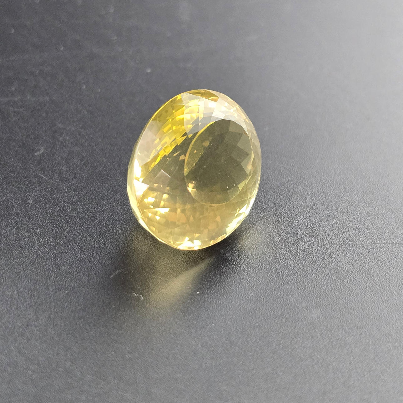 - 54.57ct Citrine Gemstone, GFCO Swiss Certified.