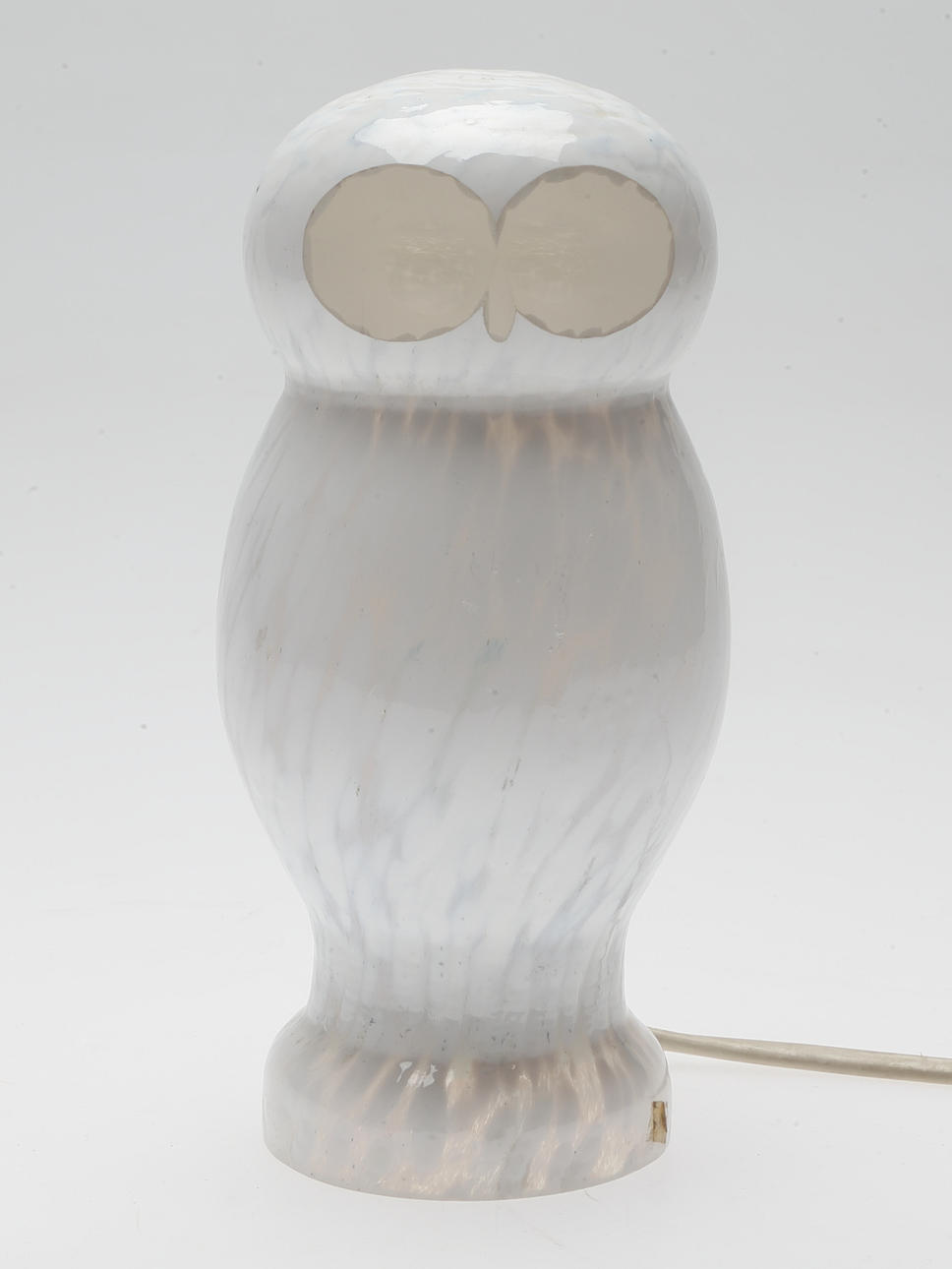 BORDSLAMPA, glas, uggla, 1900-tal.