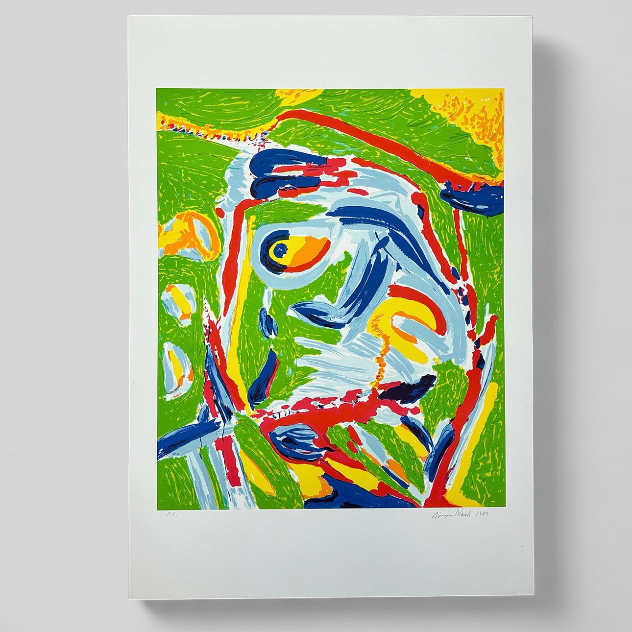 JÖRGEN NASH. Lithograph, EA, “Spring figure”, signed and dated 1989.