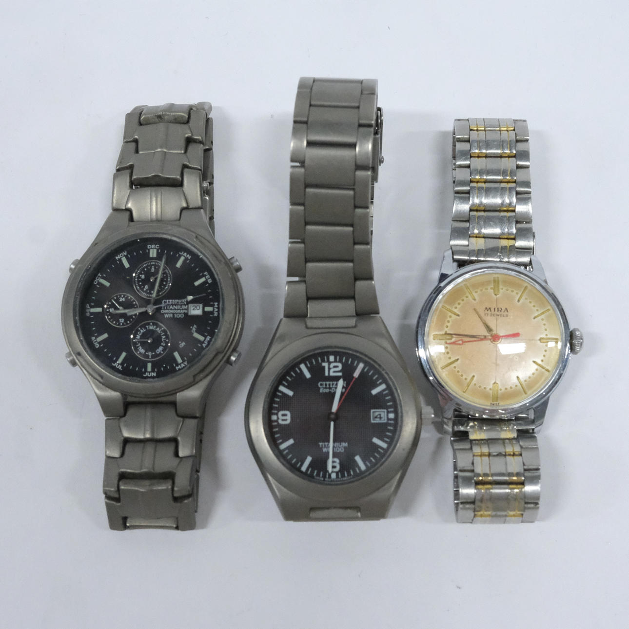 THREE MEN'S WRISTWATCHES.