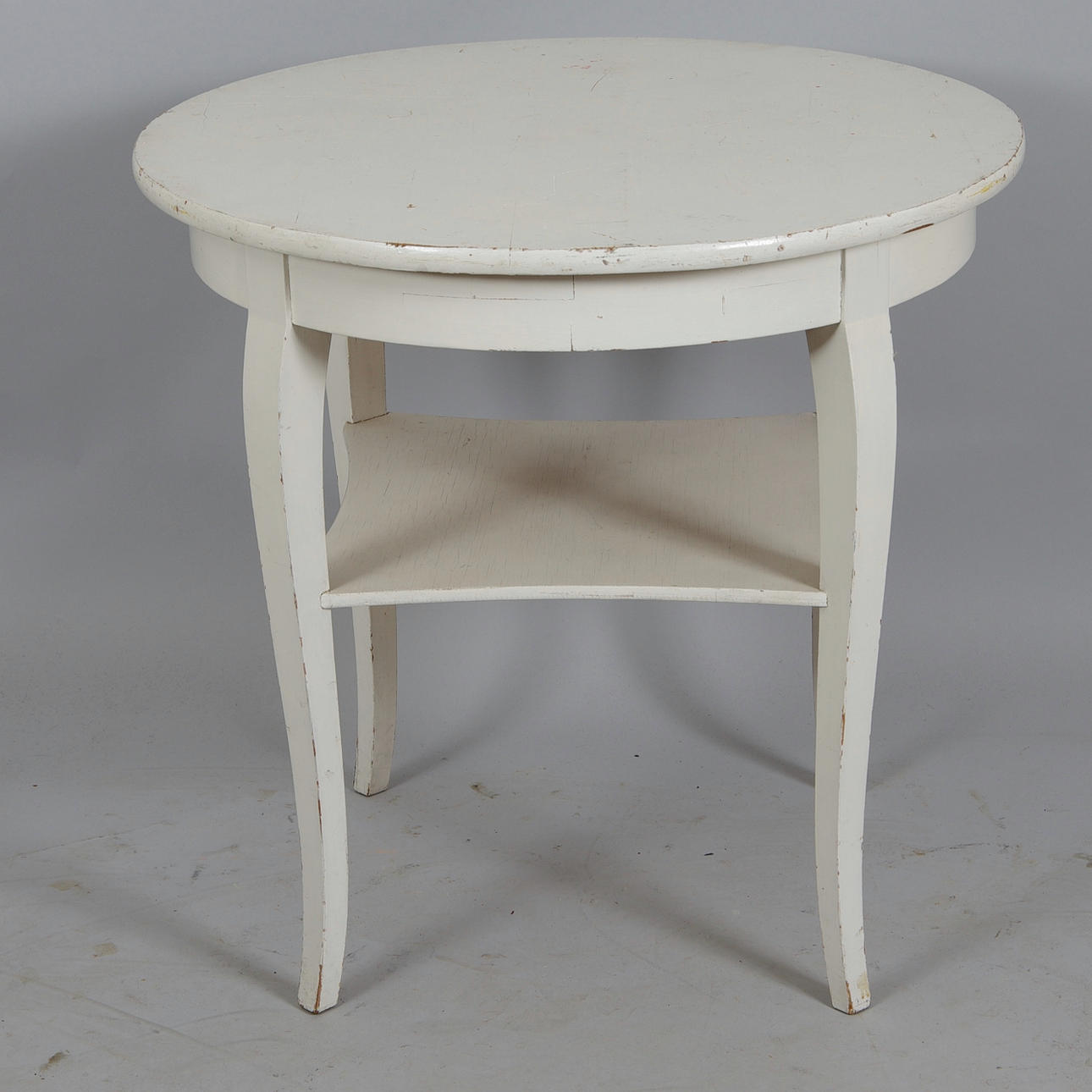 BORD MED HYLLA, vitmålat, 1900-talets andra hälft.