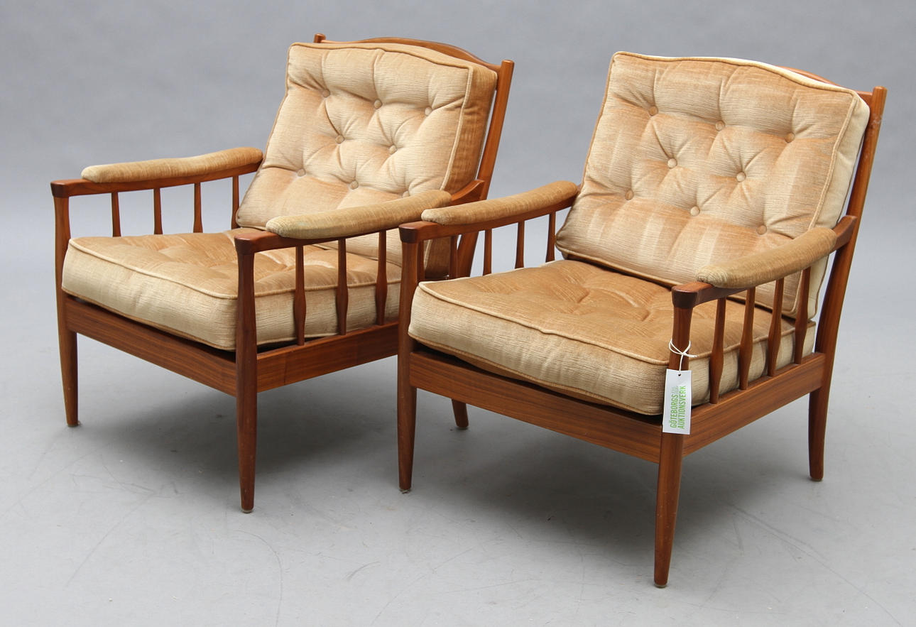 FÅTÖLJER. 1 par,"Skrindan", Kerstin Hörlin-Holmqvist.