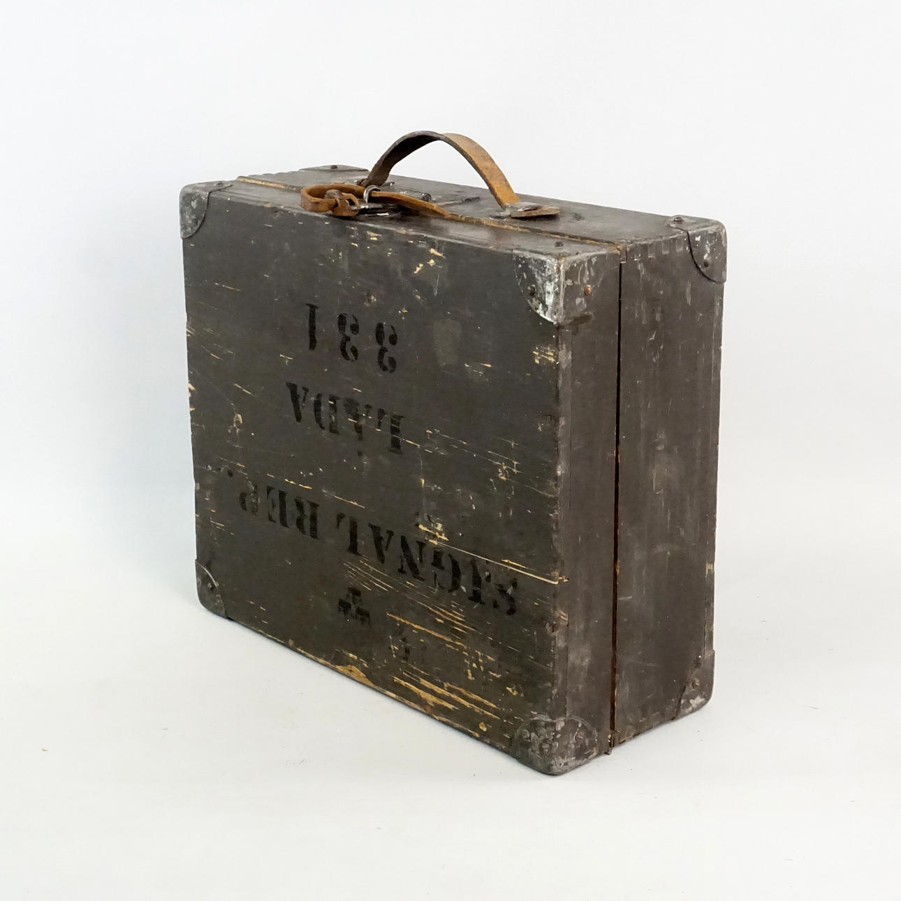 SIGNALKASSE, træ, militær, 20. århundrede.