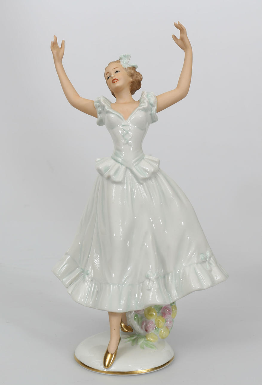 FIGURIN, porslin, Dansös, Wallendorf.