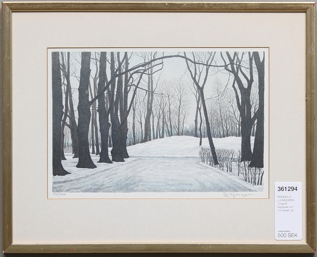 REINHOLD LJUNGGREN. Litografi. Signerad och numrerad.