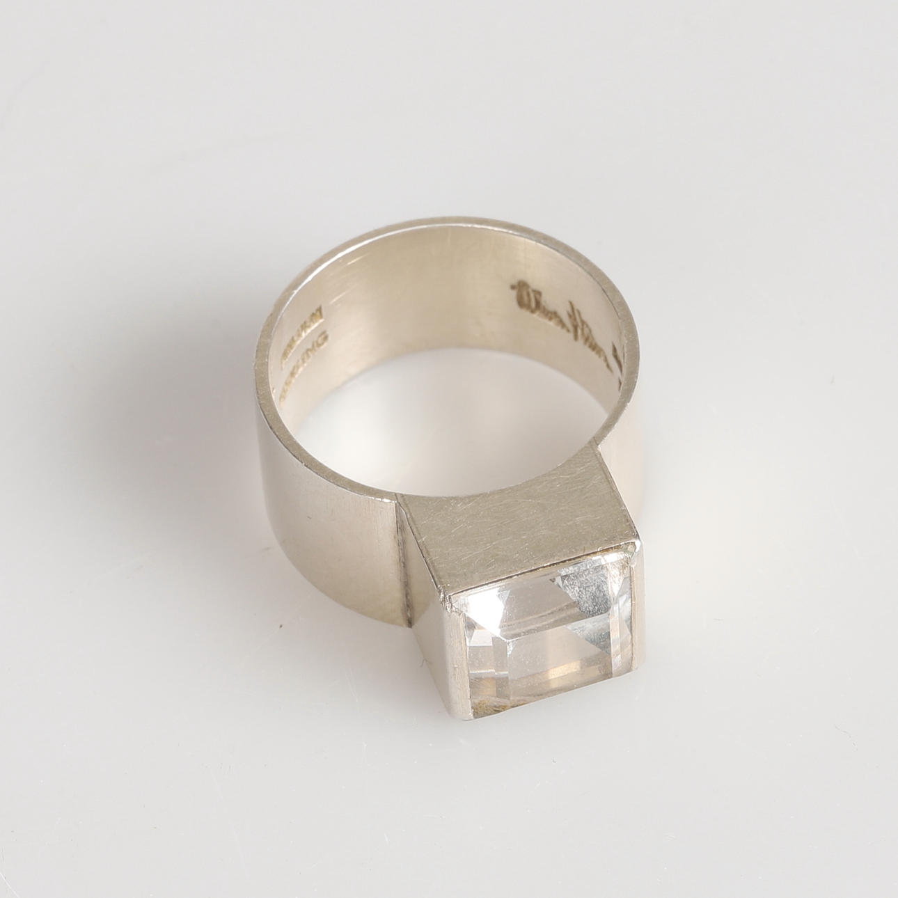 WIWEN NILSSON. Ring, Sterling silver, Rock crystal.