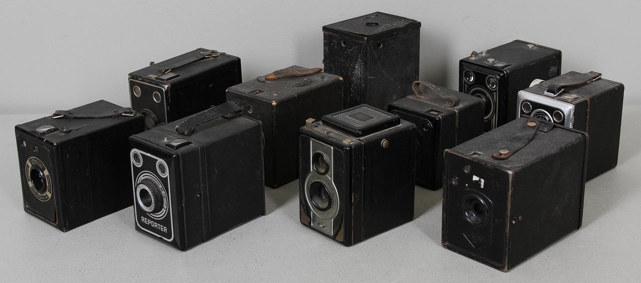 LÅDKAMEROR, 10 st, 1900-talets första hälft.