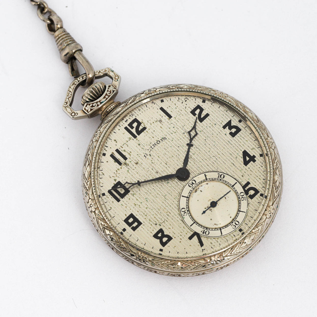 ILLINOIS, Doublé, hand-commissioned pocket watch, 1920s.