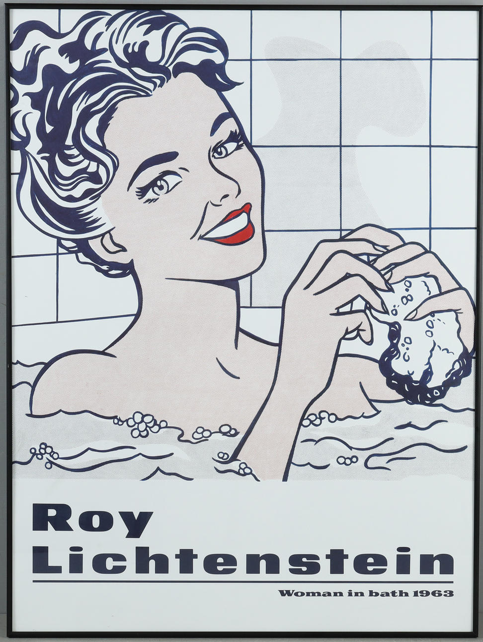 ROY LICHTENSTEIN. Póster, «Mujer en el baño», 1963.