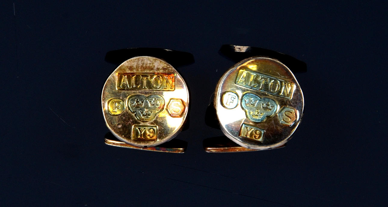 MANSCHETTKNAPPAR, silver, Alton, 1973.