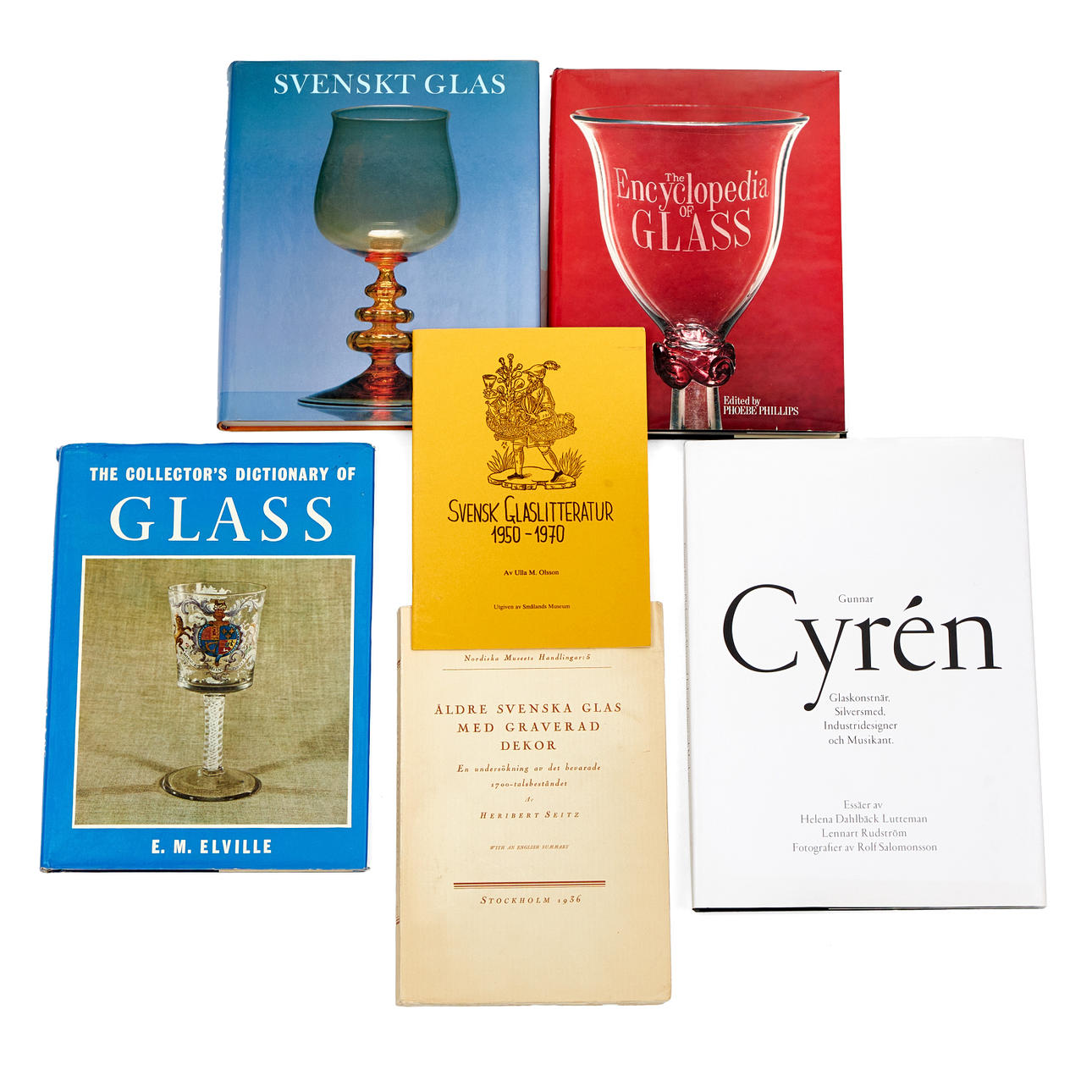 BÖCKER OM GLAS, 6 volymer.