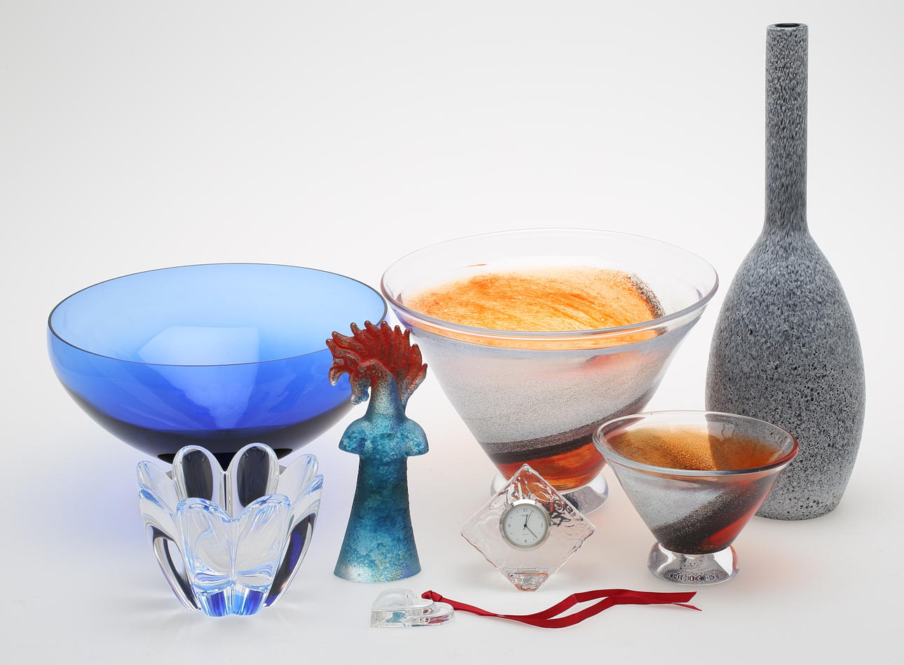 KONSTGLAS, 8 st, Orrefors, Kosta Boda.