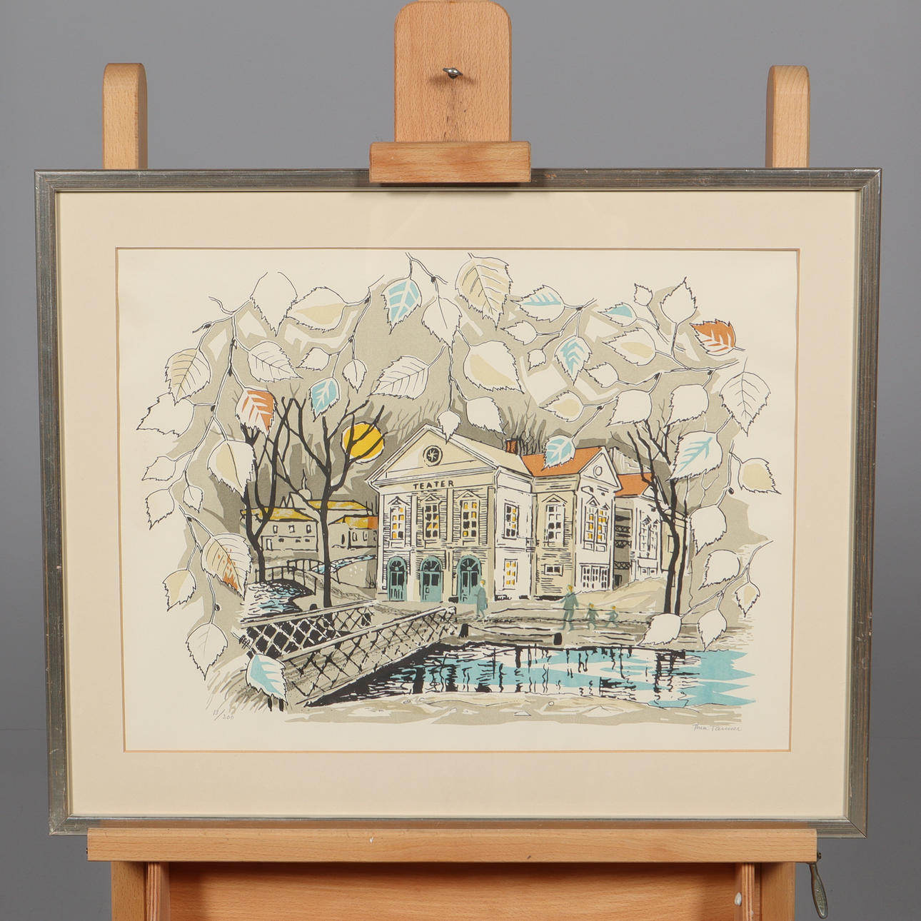 THEA TANNER. LITHOGRAPH IN COLOURS, signed, numbered 13/200.