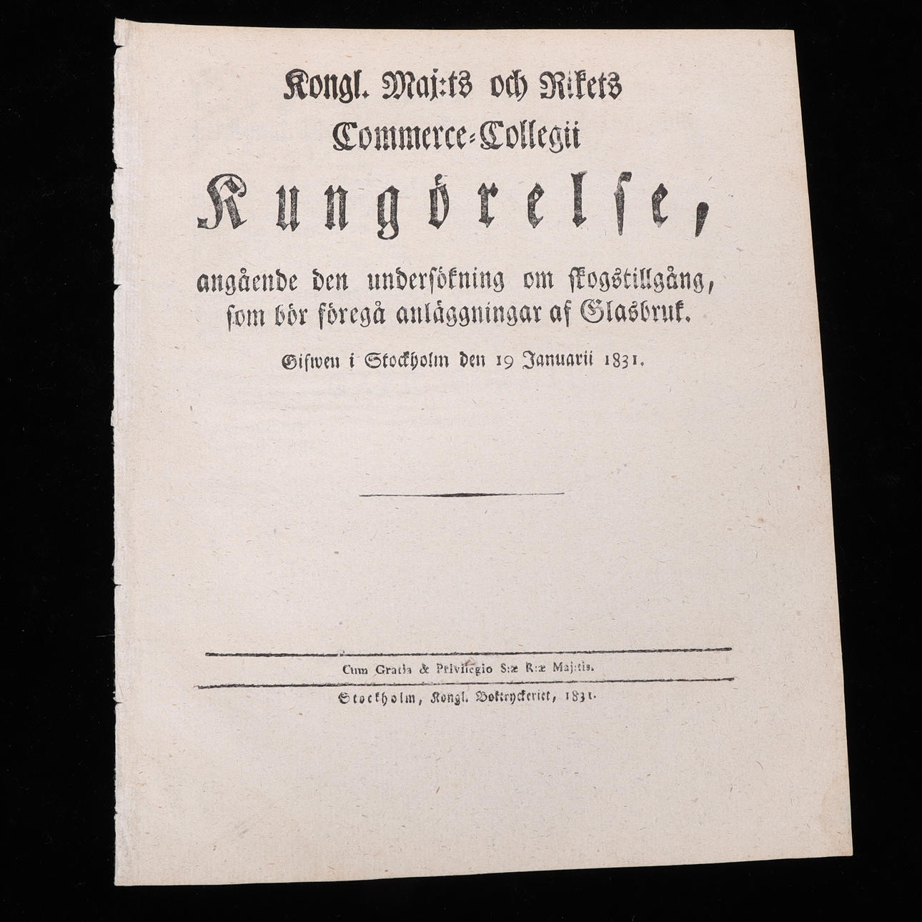 GLASSWORKS MOVEMENT, 1831.