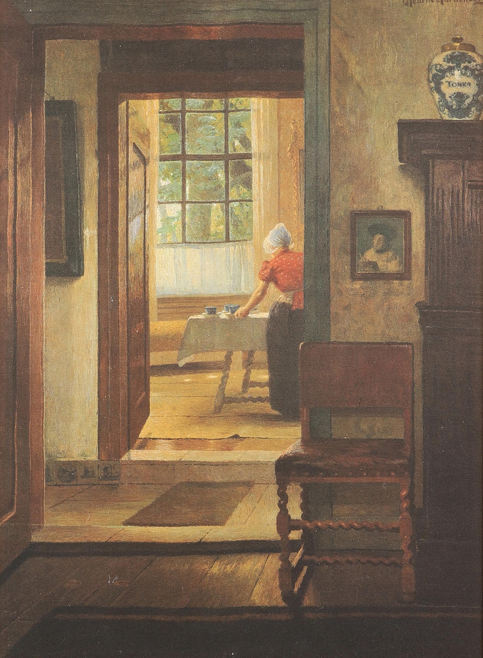 CARL HENRIK NORDENBERG. efter, tryck, "Kaffedukning", Master-Art.