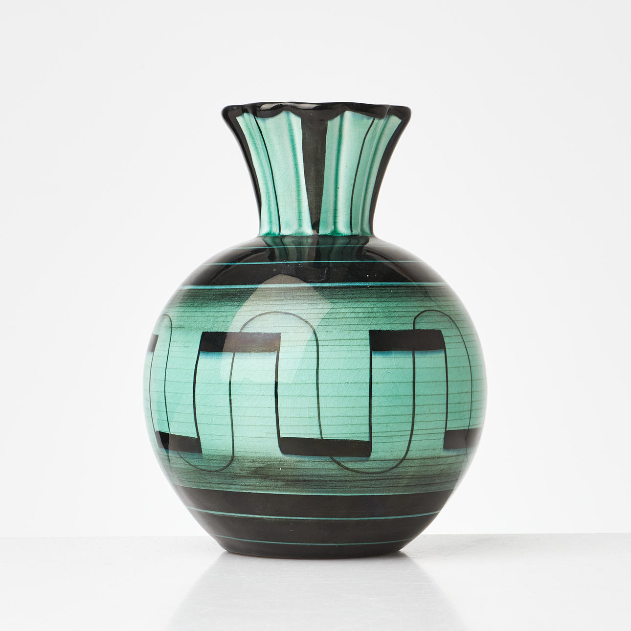 ILSE CLAESSON. vase, glaseret flintware, Rörstrand, undertillmærket.