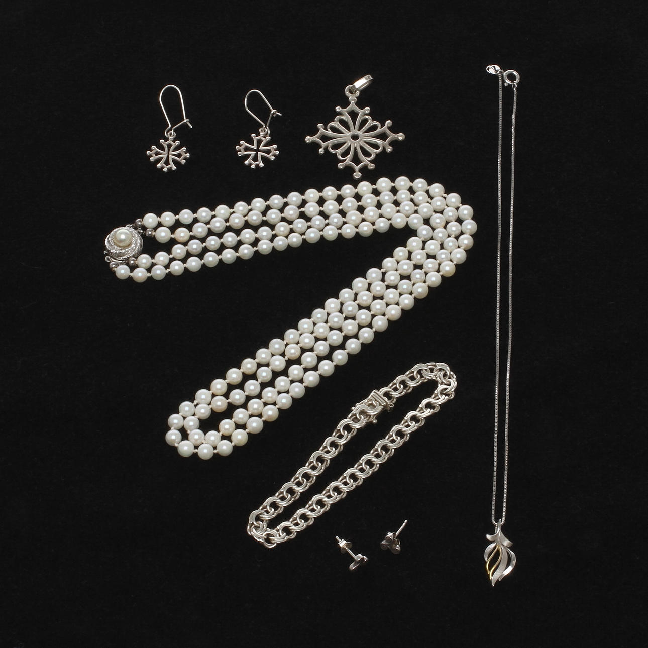 SMYCKEN, 6 delar, silver, 1900/2000-tal.