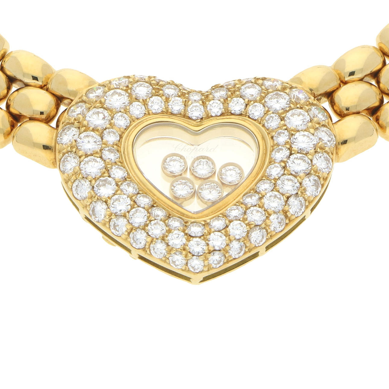 CHOPARD HALSBAND ”Happy Diamonds”, gult guld 750/-.