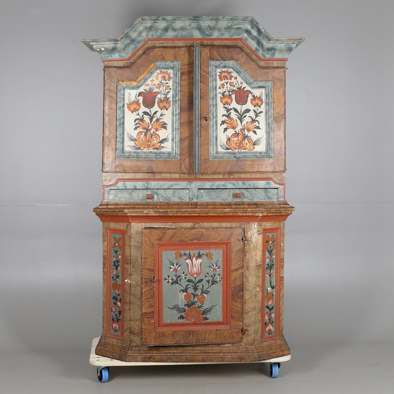 SKÄNKSKÅP, allmoge, Uppland, 1800-tal.