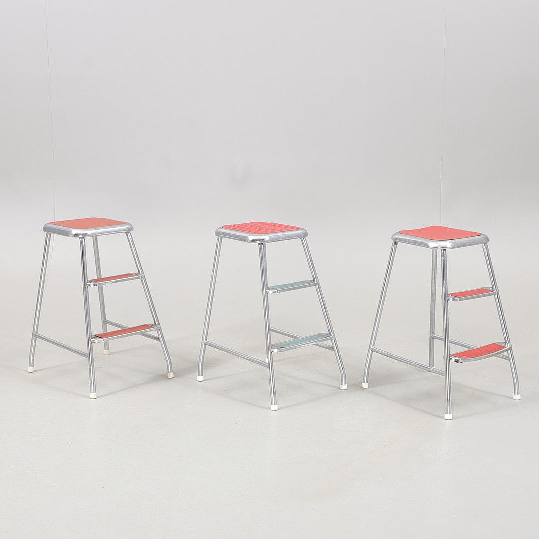 3 Trappestoler, AWAB, Sverige, 1950'erne.