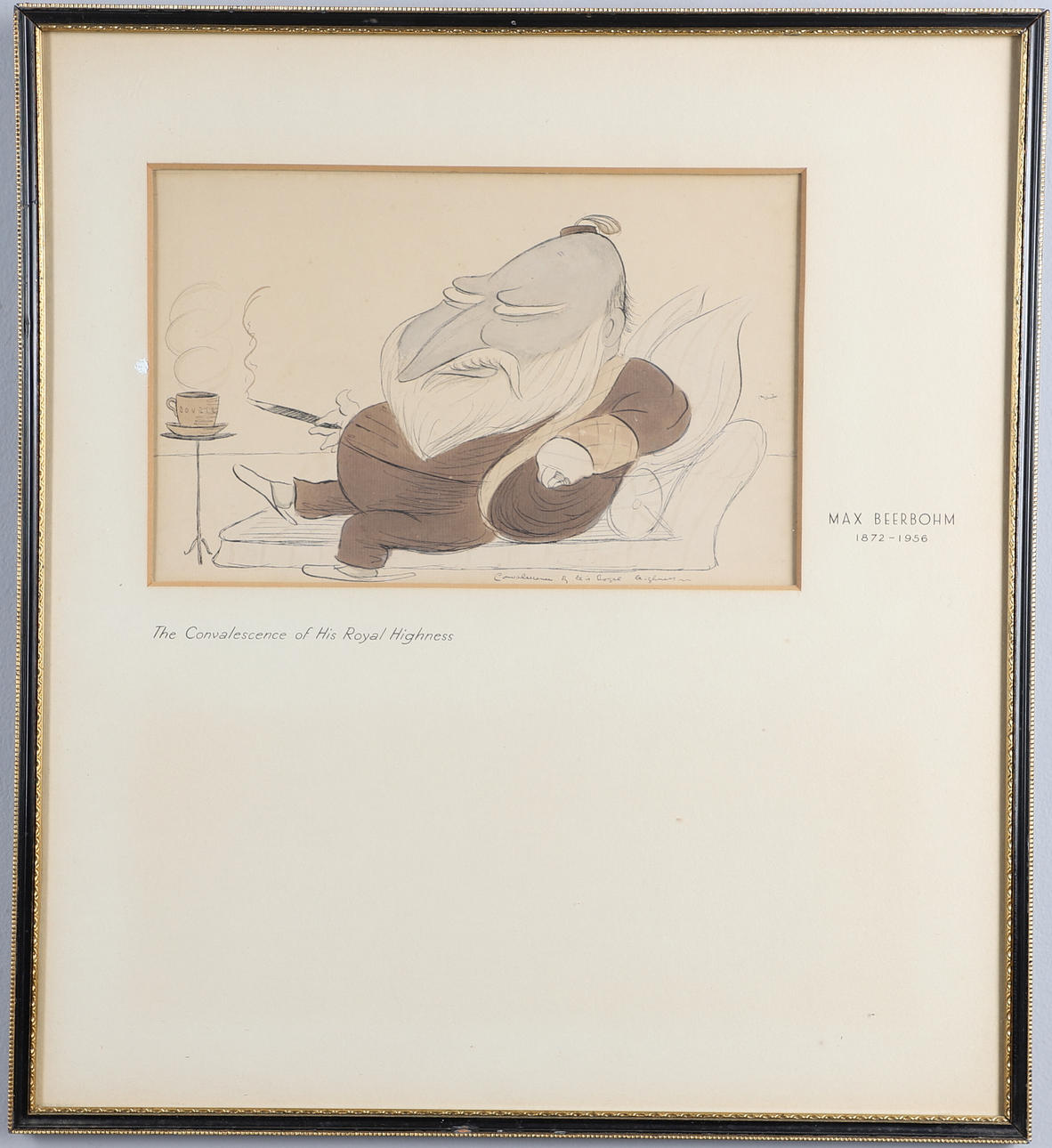 MAX BEERBOHM (1872-1956). CONVALESCENCE OF HIS ROYAL HIGHNESS.