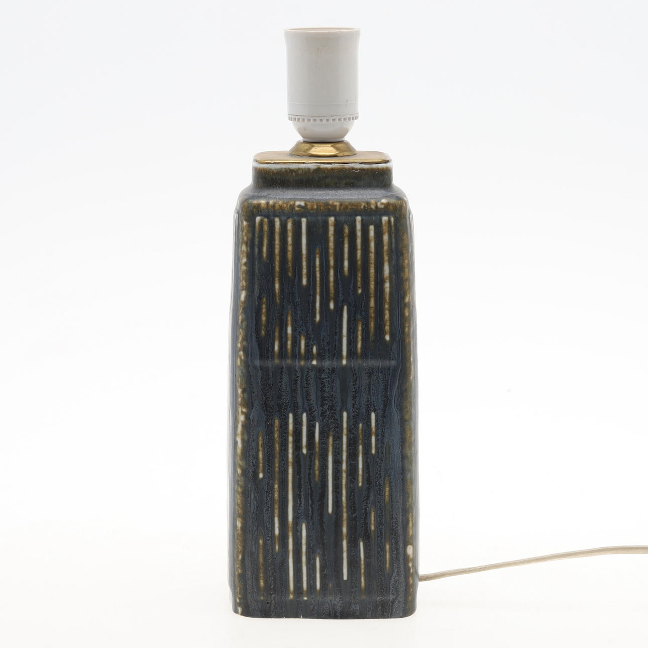 CARL-HARRY STÅLHANE. table lamp, converted vase model CBE, stoneware, Rörstrand.