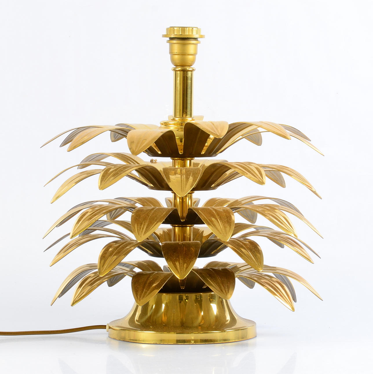 BORDSLAMPA, mässing, 1970-tal.