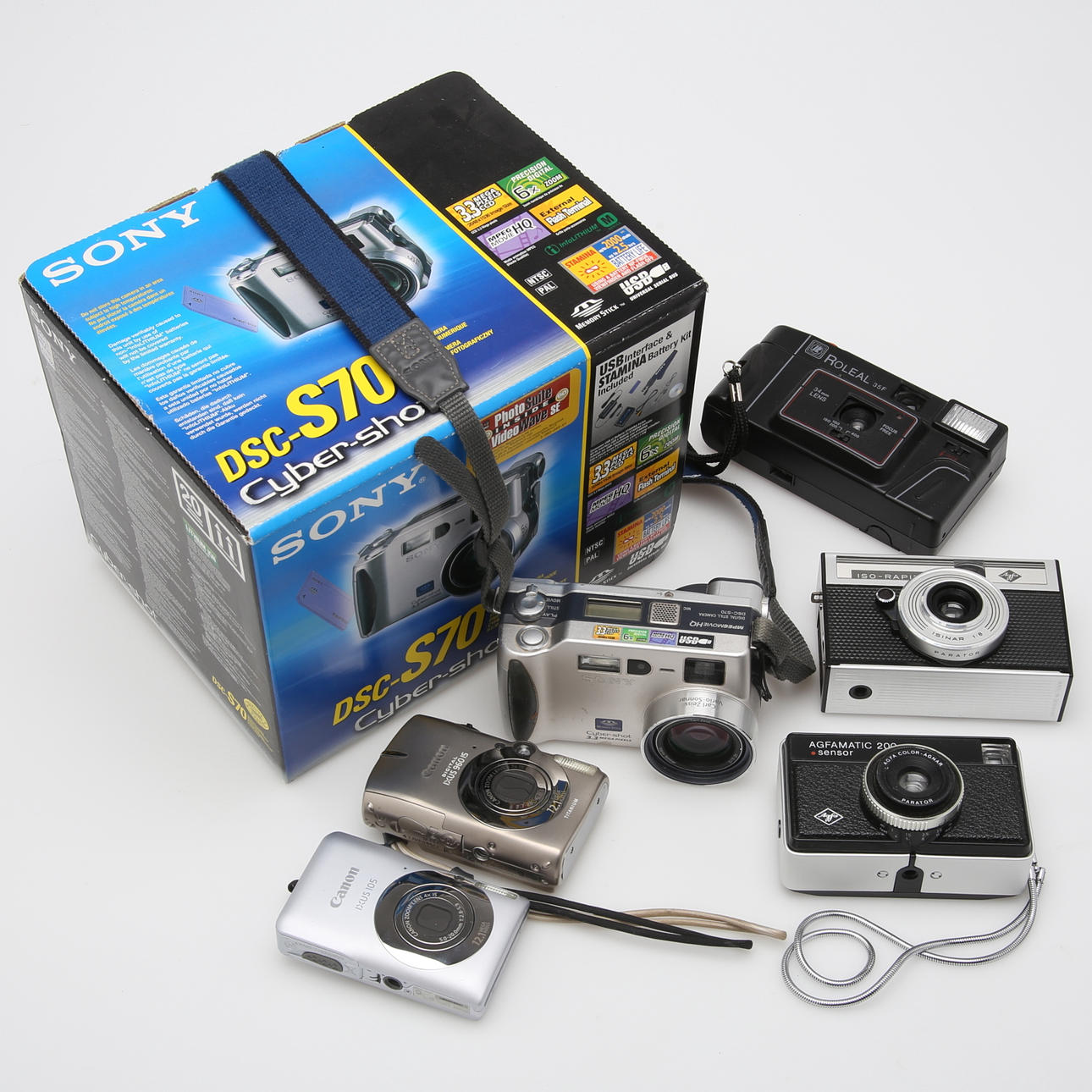 FESTKAMERAER, Canon, Sony, Agfa.