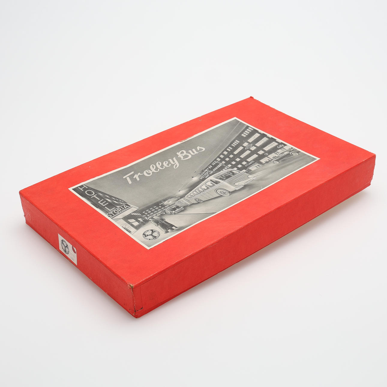 ELEKTROMECHANISCHES SPIELZEUG, „TROLLEYBUS“ IM ORIGINALKARTON, Eheim Esslinger Elektrospielwaren. 1950er Jahre.