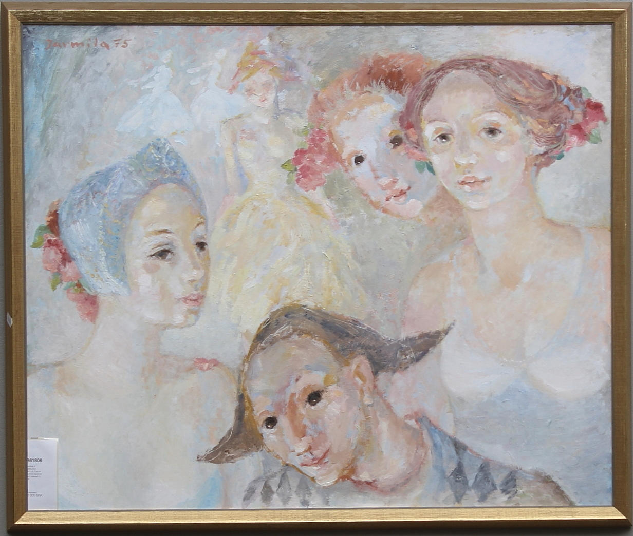 JARMILA HAKLOVA-BULLA. Olja på pannå, signerad och daterad 75.