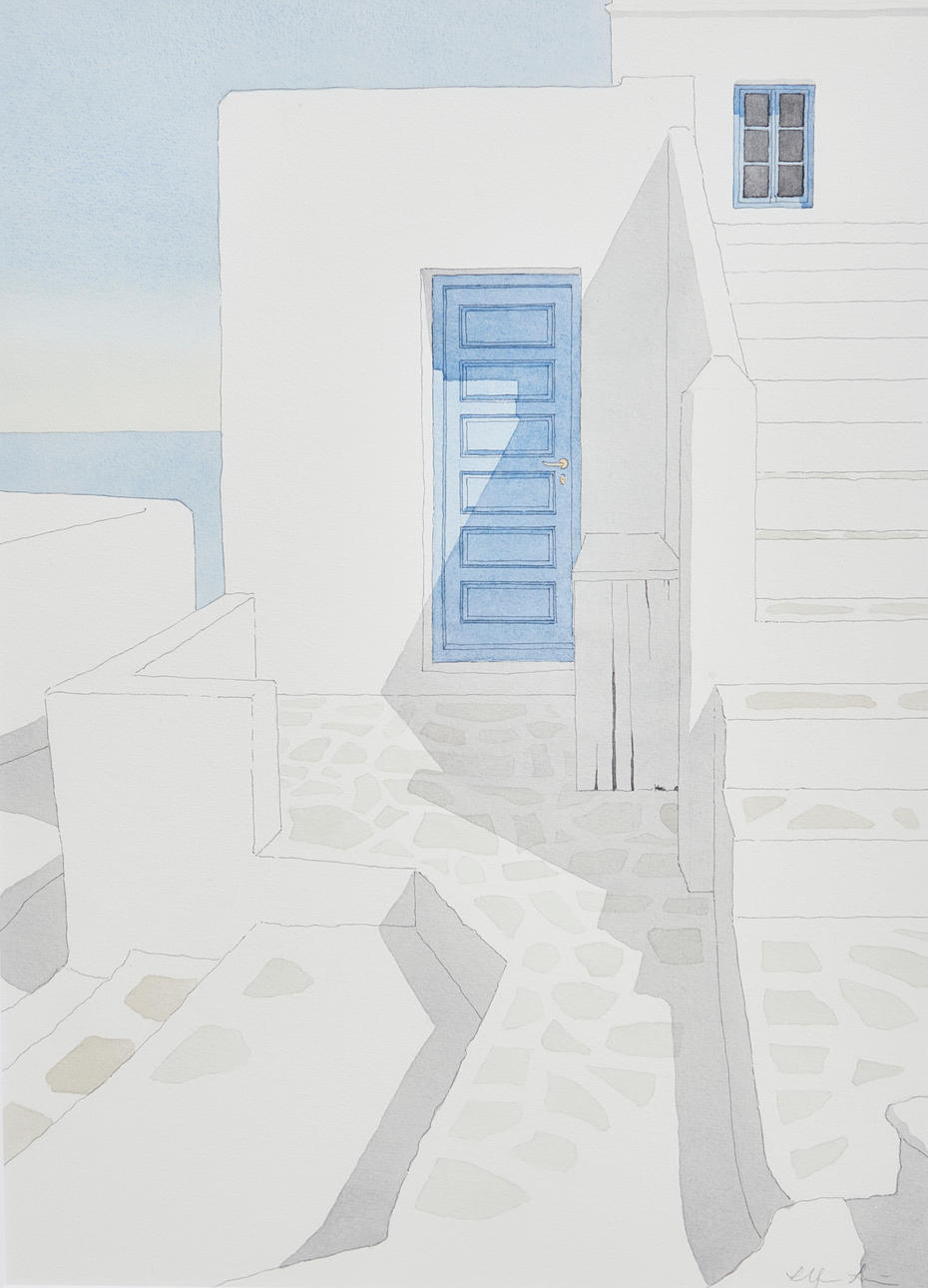 LOTHAR BRAUN (GEB. 1931). Terrassenansicht.