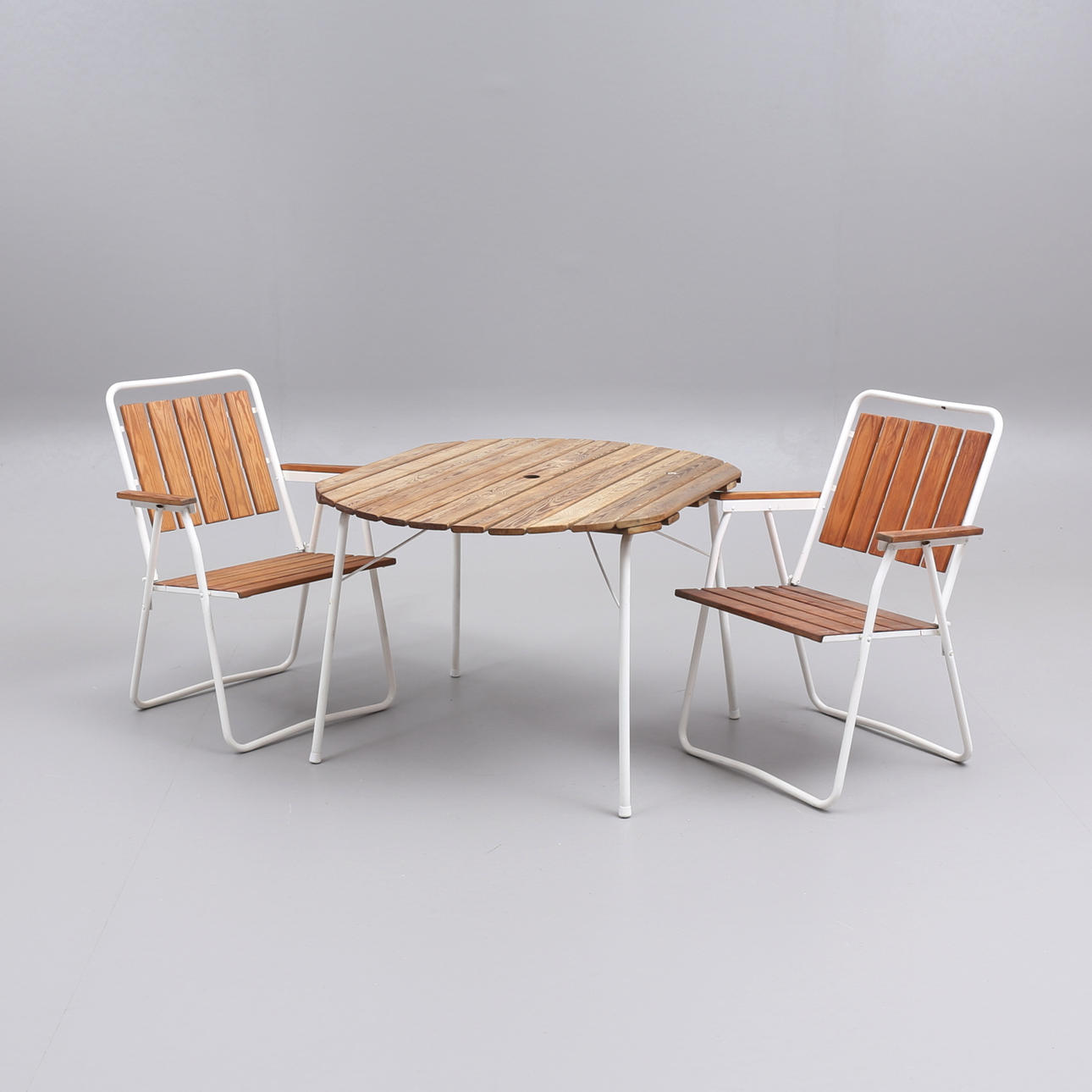 HAVEMØBLER, 3 stk, metal/træ.