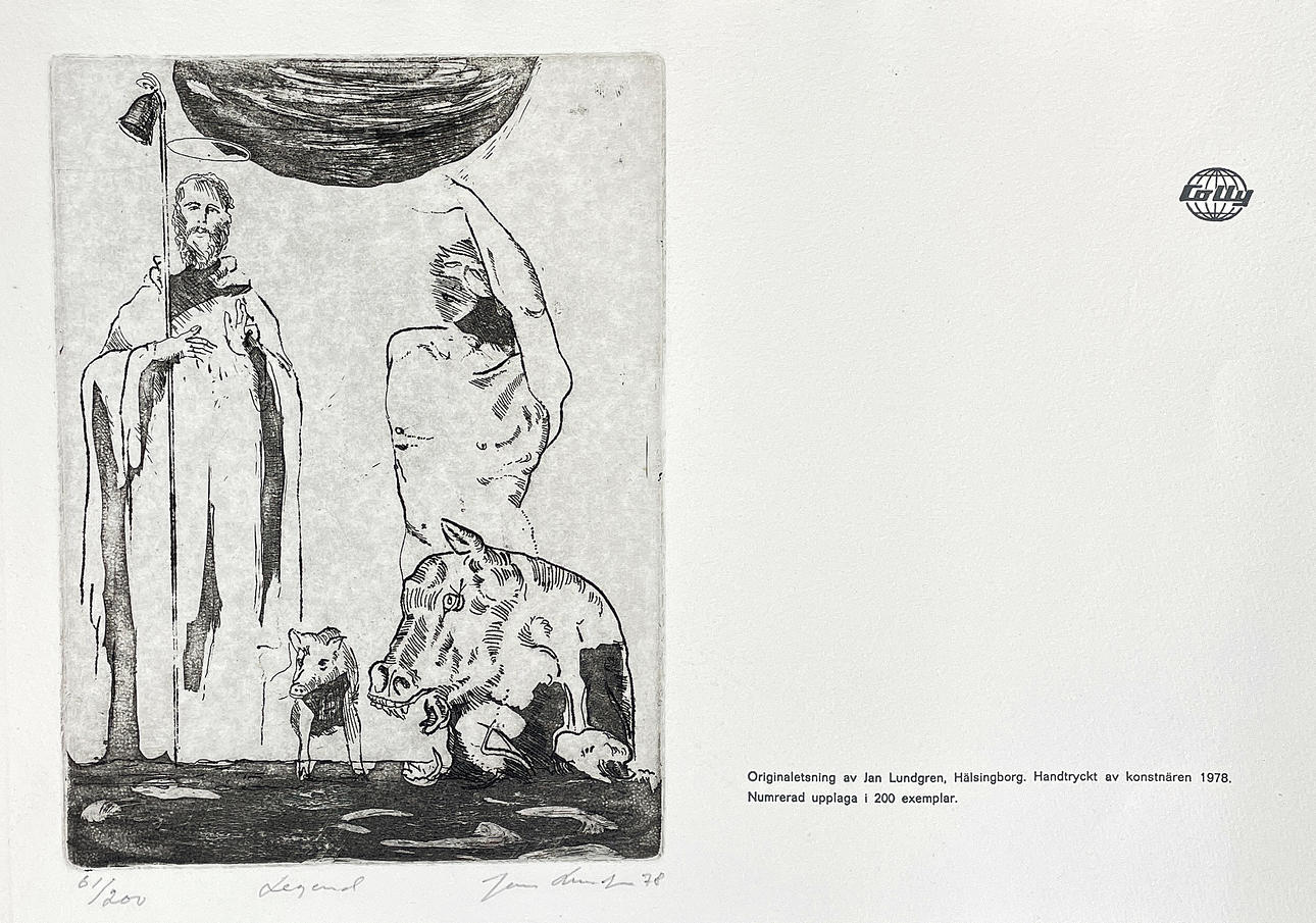 JAN LUNDGREN (1936-1999), “Legend”, signed, dated 78 and numbered 61/200.