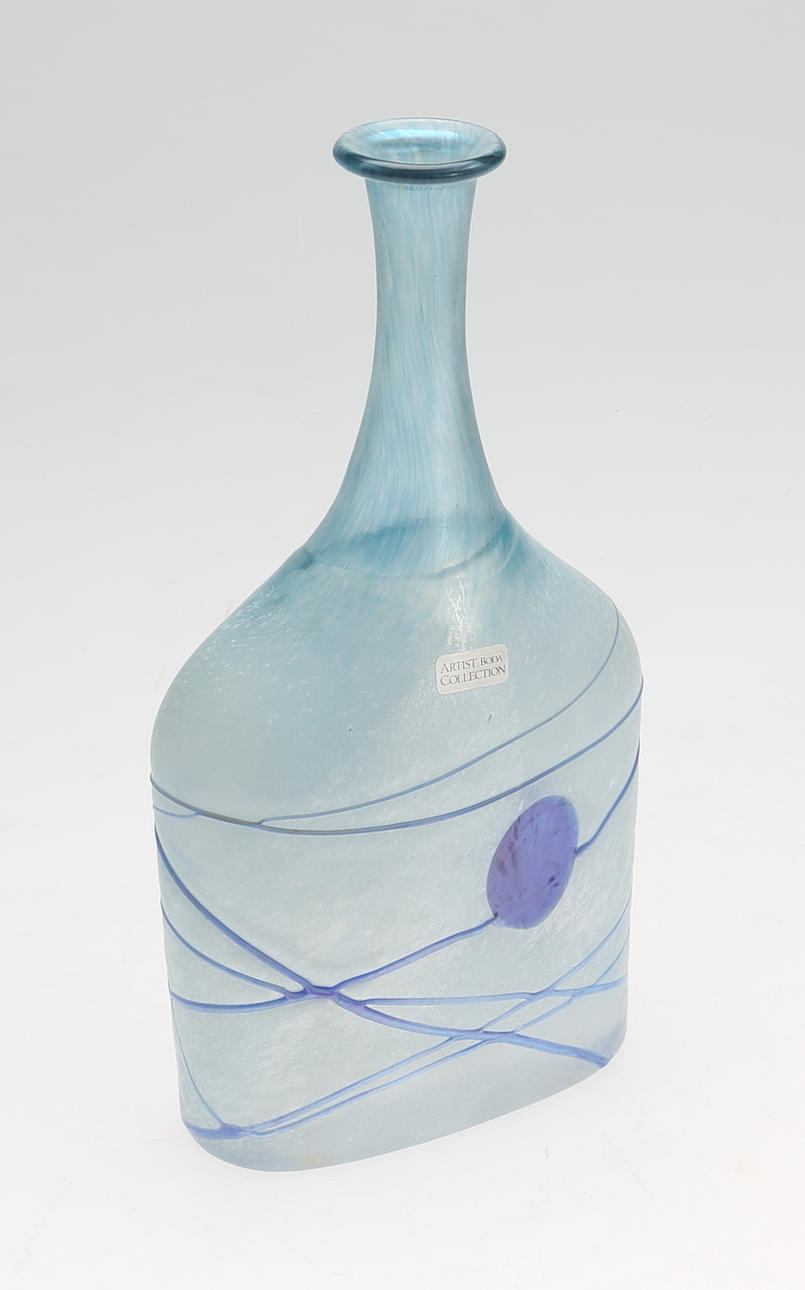 KONSTGLAS, flaska, "Galaxy", Bertil Vallien, Boda, signerad.