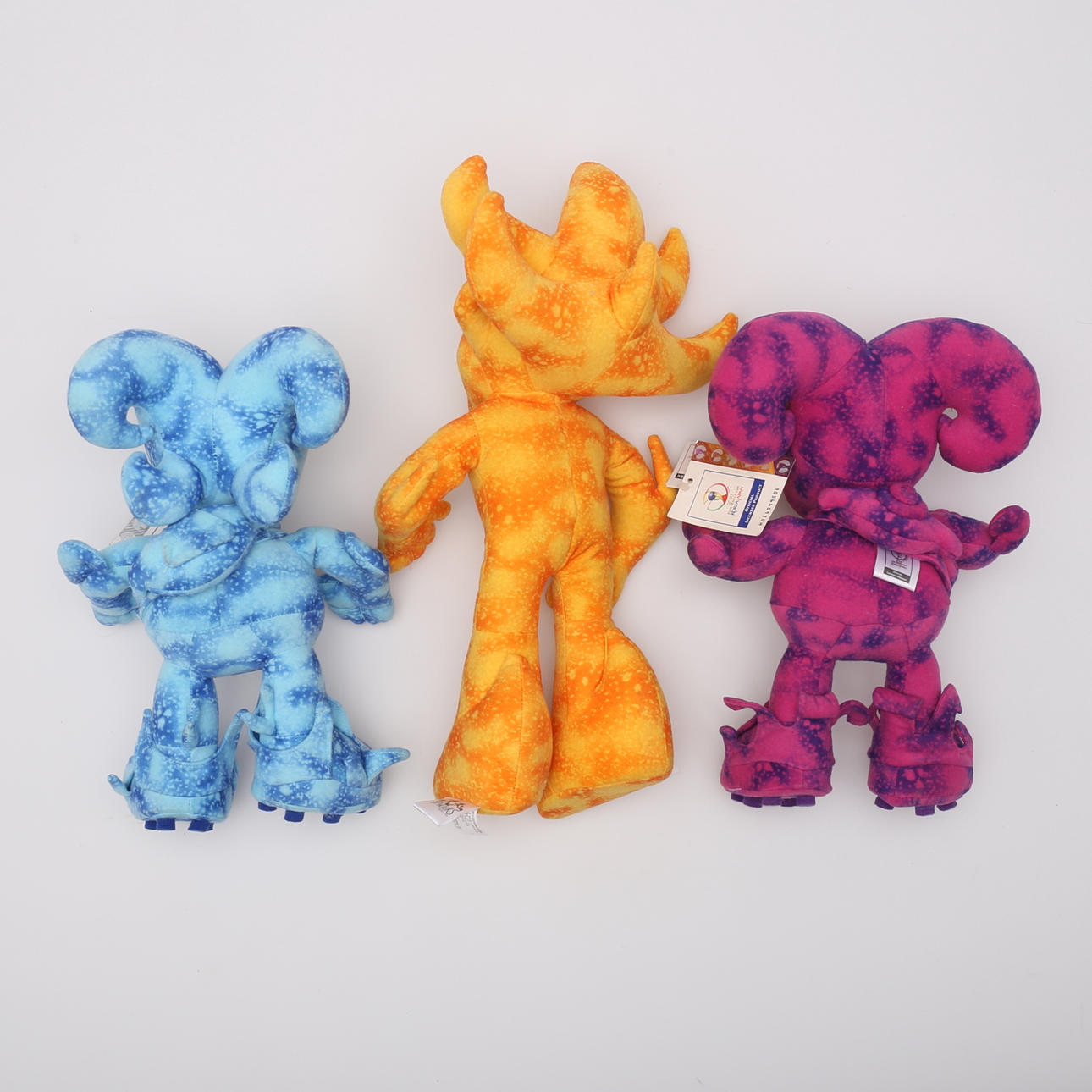 3 plush mascots, official mascots for the FIFA World Cup in South