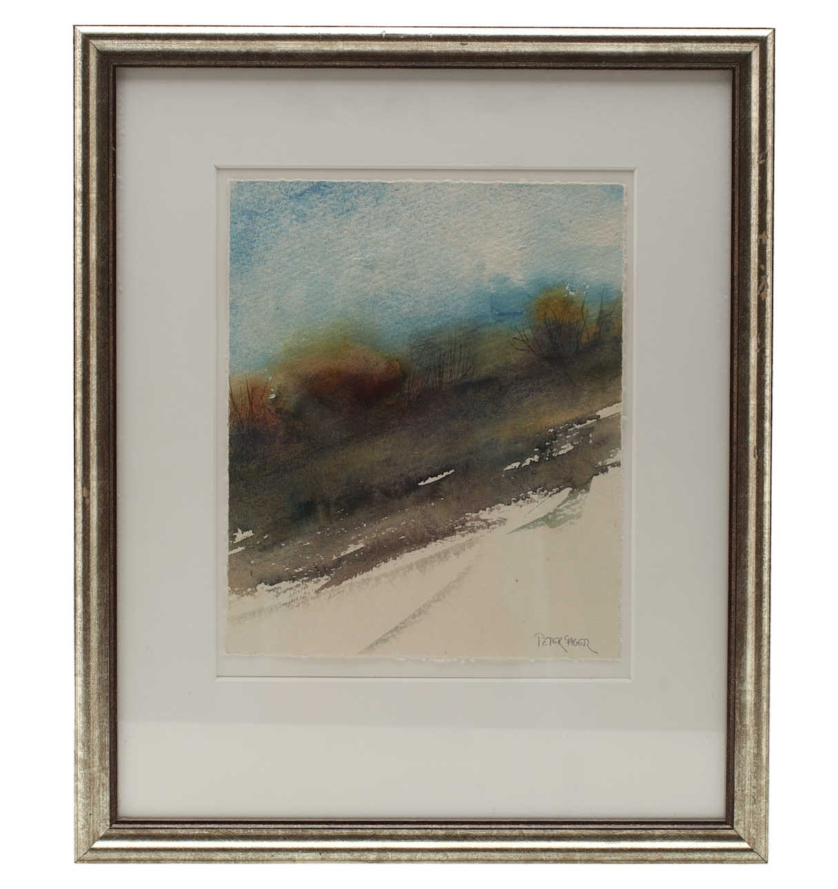 PETER SAGER. Herbstlandschaft, Aquarell, signiert.