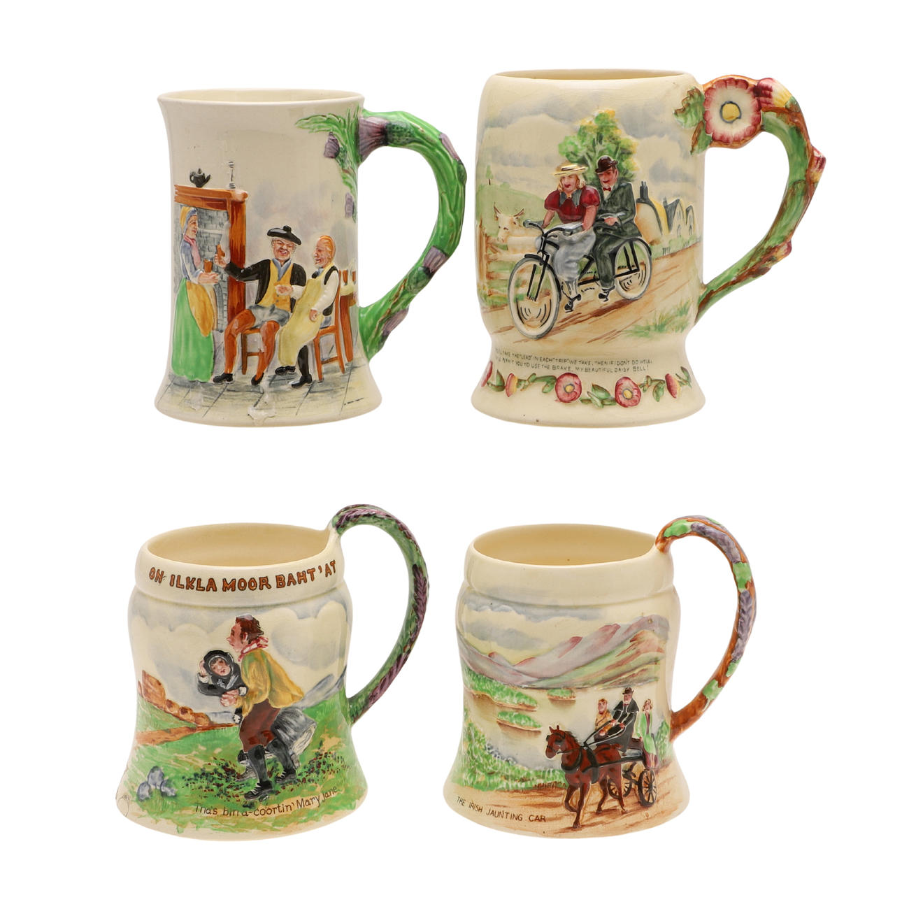 CROWN DEVON MUSICAL TANKARDS.