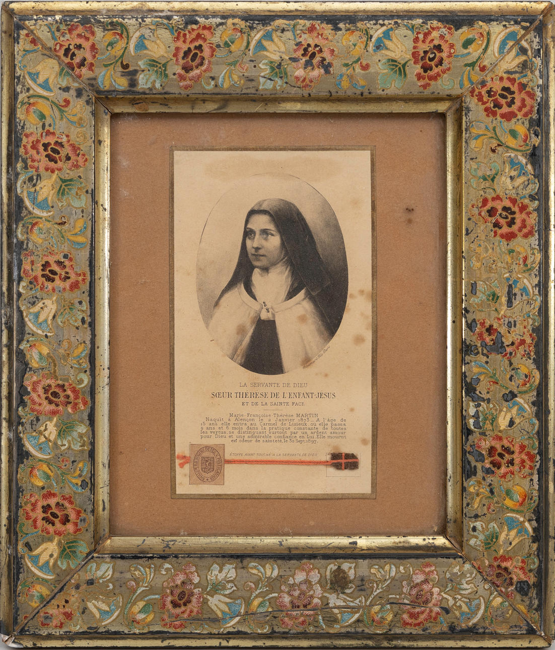 RAM MED TRYCK, "Syster Thérèse", omkring 1900.