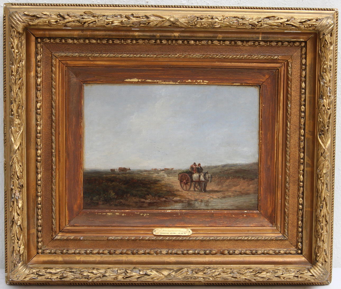 DAVID COX. TILLSKRIVEN. olja på duk, otydl sign.