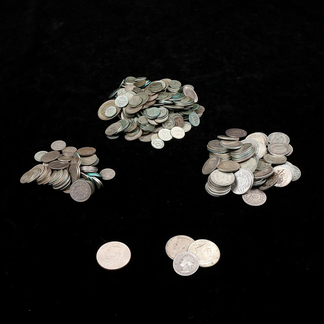 MØNT, sølv, totalvægt 1420 gram.